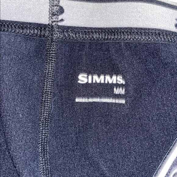 Black Simms Fishing Products Fly Baselayer fishing stretch liner pants M Mens - Picture 2 of 4